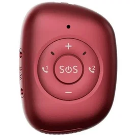 Leotec Localizador GPS Tracker 4G Rojo con Botón SOS y Detector de Caídas